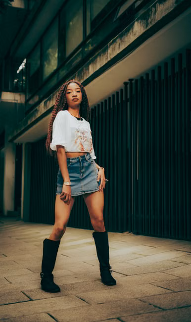 Saia Jeans Longa